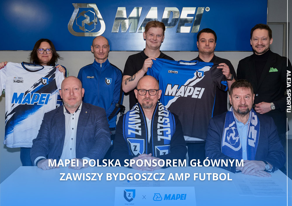 MAPEI Polska sponsorem głównym Zawiszy Bydgoszcz AMP Futbol